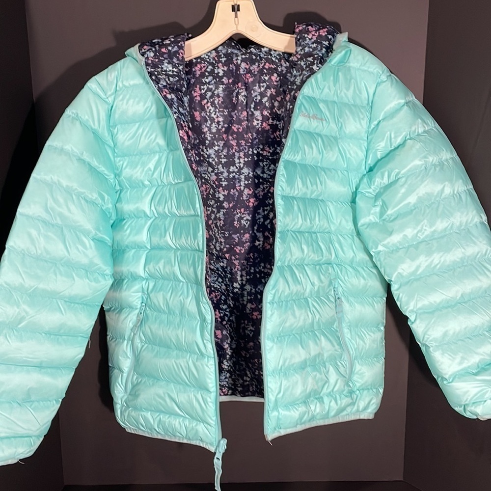 EDDIE BAUER reversible puffer jacket in girls US size large - Picture 3 of 13